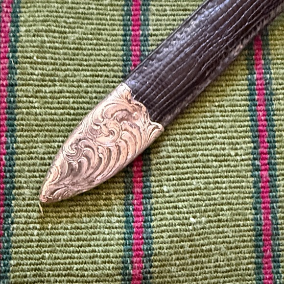 Vintage Western Wage Al Beres USA silver overlay leather belt - Picture 12 of 12